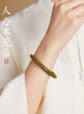 天然黑檀木手镯子女新中