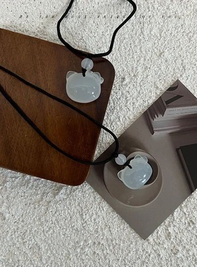 可爱KT猫吊坠项链女手工