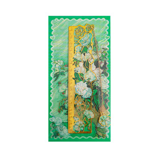 跨境莫奈复古名画书签金属镂空吊坠古典手账挂件阅读读书夹文创