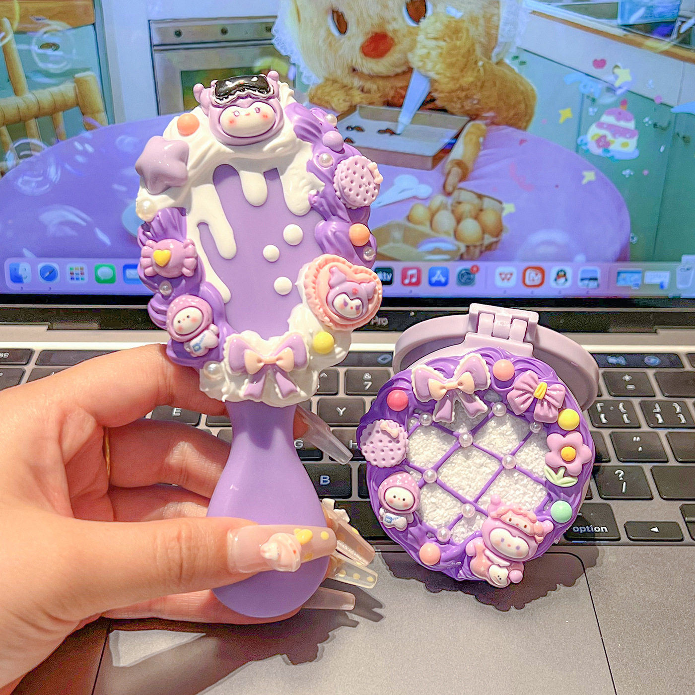 奶油胶儿童手工diy材料包自己做气垫梳 女生美发手做折叠镜梳玩具,玩具/童车/益智/积木/模型,其他人偶玩具,淘宝优惠券,粉丝福利购,淘宝优惠卷