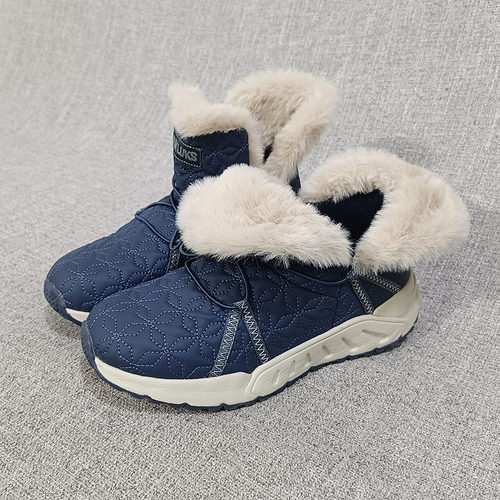 冬季加绒雪地靴厚底老爹鞋女短靴保暖靴子大码女靴 F4845