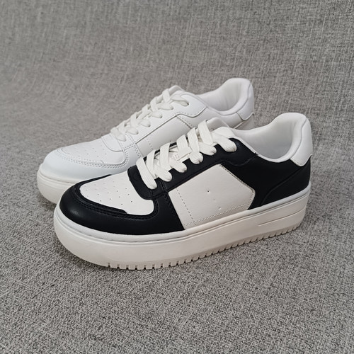 系带大码厚底运动鞋外贸小白鞋