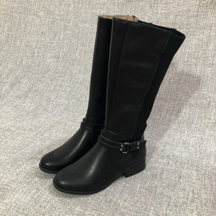 T2277清仓 女靴女鞋 外贸款 欧美百搭中筒靴骑士靴大码