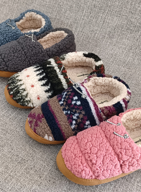 外贸厚绒毛毛鞋丑萌踩屎感棉拖鞋保暖轻便居家棉鞋大码女鞋 F4244