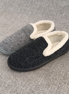 外贸记忆棉鞋垫舒适包子鞋豆豆鞋室内防滑休闲棉鞋大码女鞋F4262