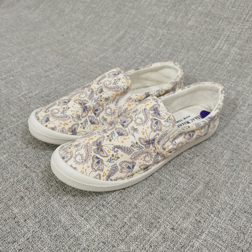 外贸平跟帆布鞋一脚蹬记忆垫软底