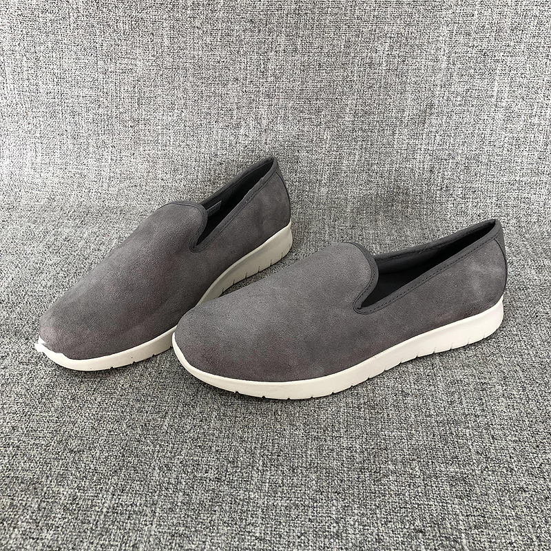 真皮套脚大码平跟开车舒适休闲鞋