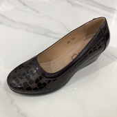 外贸新款 真皮垫坡跟一脚蹬轻便粗跟舒适百搭通勤工作女鞋 T4428