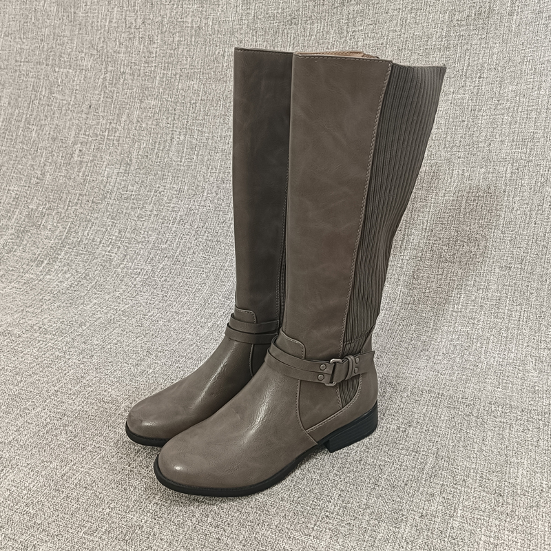 欧美冬季中筒靴骑士靴女靴百搭