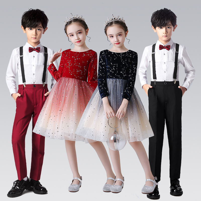 儿童合唱演出服小学生舞蹈裙