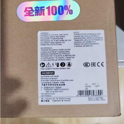 软启动器3RW4453/3RW4454/3RW4455/3RW4456/3RW4457/-2BC44/6BC45