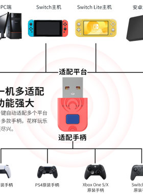 PS4/PS5手柄连接switch主机