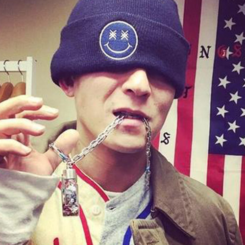 欧美HIPPOP项链链陈冠希同款 不锈钢药瓶玻璃项链 储物项链