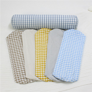 全棉水洗棉圆柱抱枕套a类棉布亲肤纯棉长条枕外套针织棉套不含芯