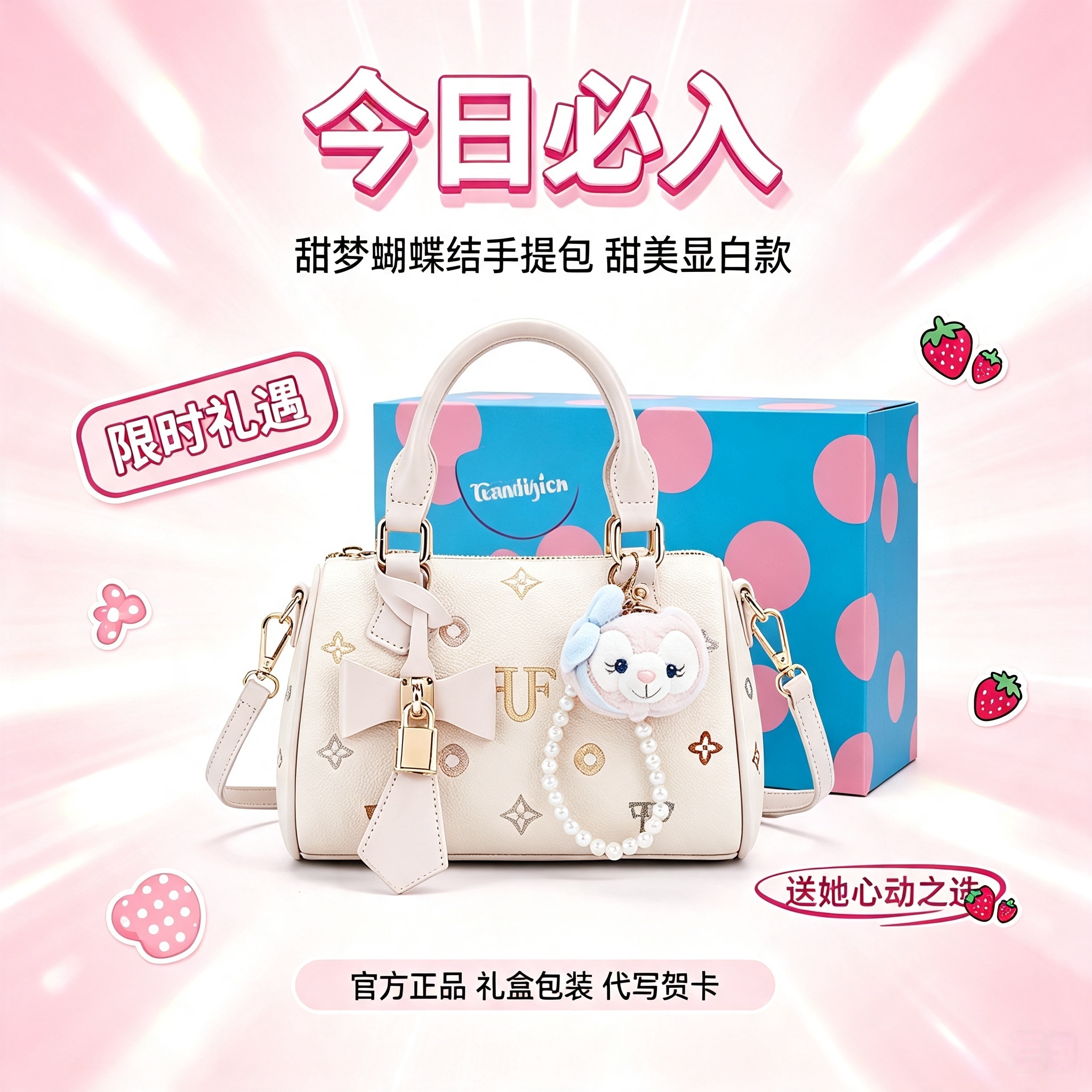 BeamKitty送挂件2026小众设计可爱气质通勤百搭单肩手提包