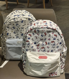 hellokitty联名凯蒂猫双肩包可爱KT小初高中书包大容量多功能背包