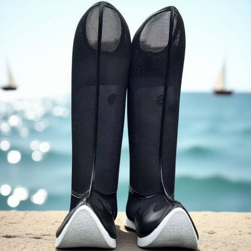 网纱汉服皂靴绣清风男女靴子夏季轻薄凉快原创宋明制汉鞋鞋平底鞋