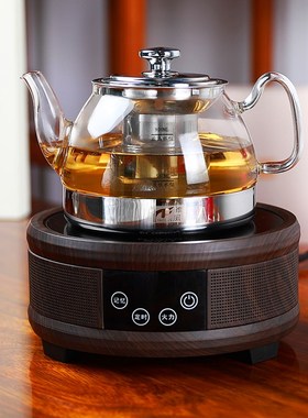 雅风耐高温玻璃烧水茶壶家用加厚电磁炉煮茶壶不锈钢过滤冲泡茶器
