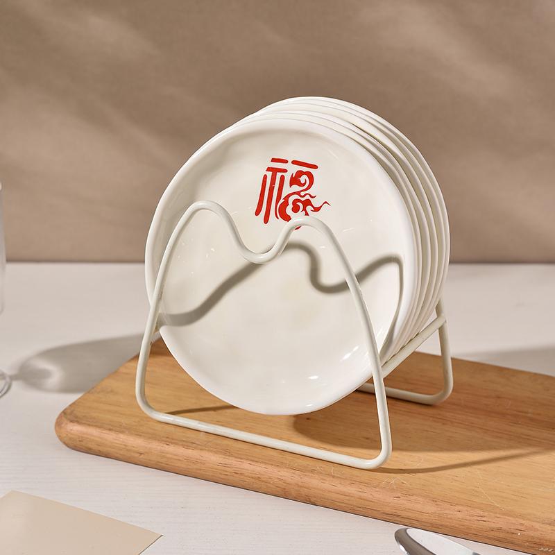 奶油风轻奢盘子吐骨碟图片