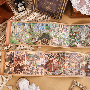 魔法世界 爱丽丝幻想系列 卷轴造景贴纸创意儿童手工diy贴纸