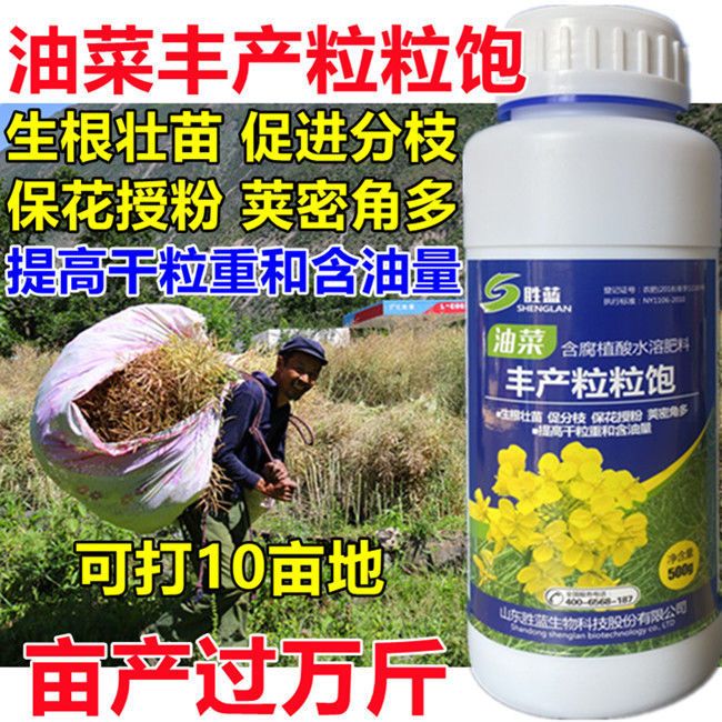 油菜叶面肥油菜肥料丰产素促根壮棵保花利荚籽粒饱满抗寒抗冻进口