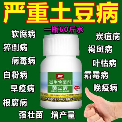 土豆专用药马铃薯病害全治霜霉病疮痂病疫病黑茎病炭疽病根腐