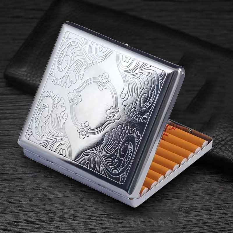 超薄金属翻盖烟盒20支装便携防压