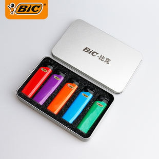 法国BIC比克XP2家用高压电子明火打火机一次性防爆彩色火机礼盒