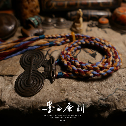 仿古喜璇藏传颈链手工棉绳颈链