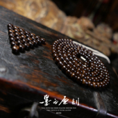 墨白 原生态海南黄金棕椰蒂手工老型桶椰蒂108天然老料佛珠手串