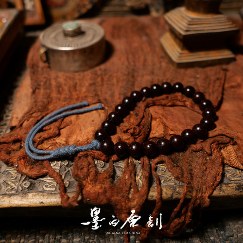 古法朱砂供星月菩提正圆单圈