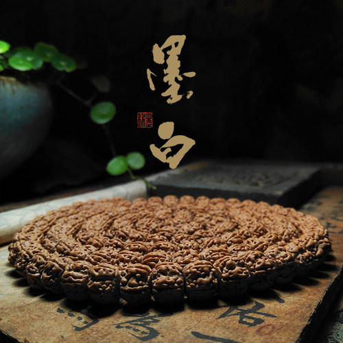 「墨白」神级藏式梅花佛珠姜黄皮