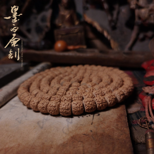 苍龙纹藏式金刚108颗红皮
