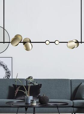 设计师轻奢网红灯具后现代样板房岛台艺术咖啡厅餐厅吧台长条吊灯