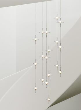 DAWN家居/极简吊灯高端水晶LOFT多头简约床头餐厅包豪斯复式楼梯