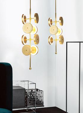 后现代轻奢吊灯设计师样板间酒店创意客厅沙发旁艺术旋转餐厅吊灯