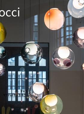 加拿大bocci28吊灯设计师款别墅客厅餐厅复式挑空楼梯间玻璃吊灯