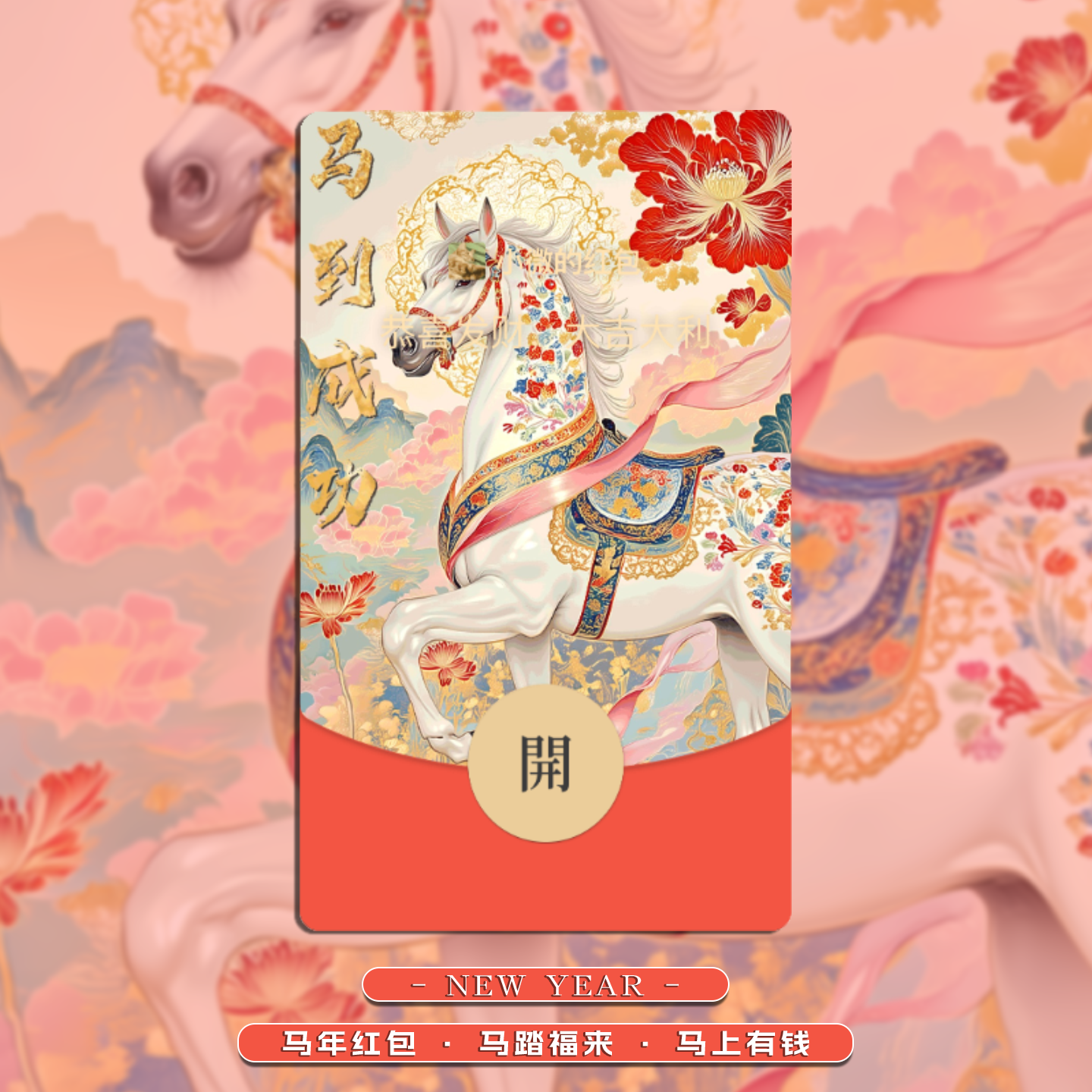 马年微信红包封面红包封面微信红包封面动态音乐传统喜庆马到成功