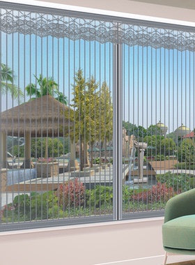 金刚网隐形防蚊纱窗网自装磁吸自粘内开窗户魔术贴防虫网家用定制