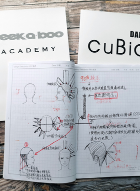 发型师学习剪发PEEKABOO课程记录画图DDA笔记工具手册【120页】