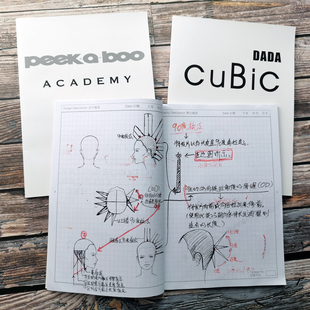 发型师学习剪发PEEKABOO课程记录画图DDA笔记工具手册 120页