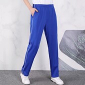 蓝色春夏校服裤 一条白边 子男女两道杠秋冬加厚保暖中小学生运动裤