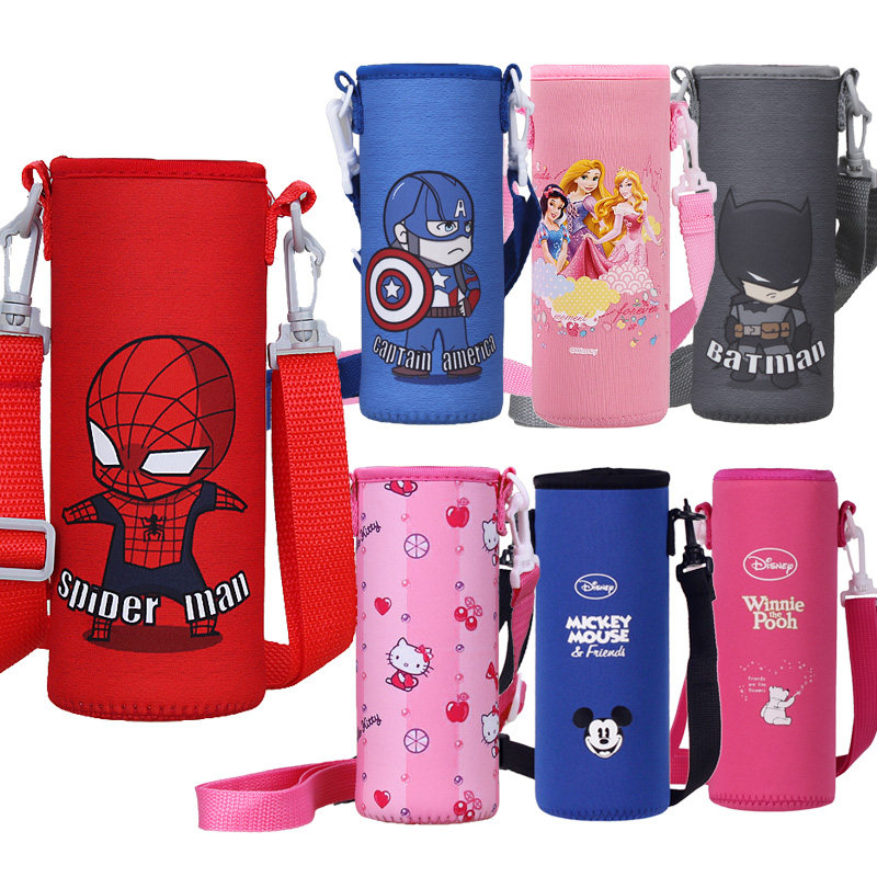 斜跨可爱防摔保温玻璃500ml杯套