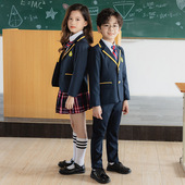 英伦学院风小学生校服儿童班服毕业照摄影服装 幼儿园园服春装 新款