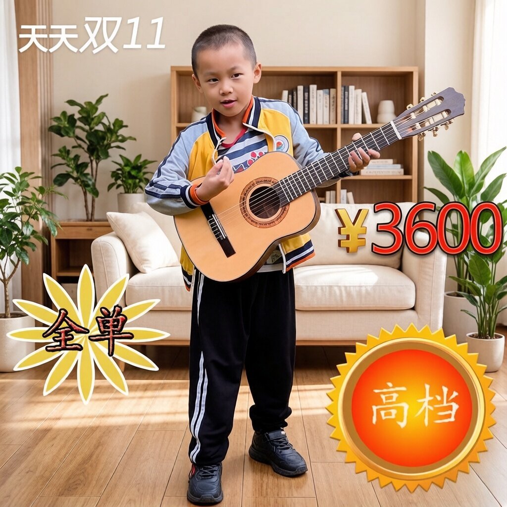 34寸马丁洛克全单板古典吉他MartinRock儿童小木吉他十大品牌