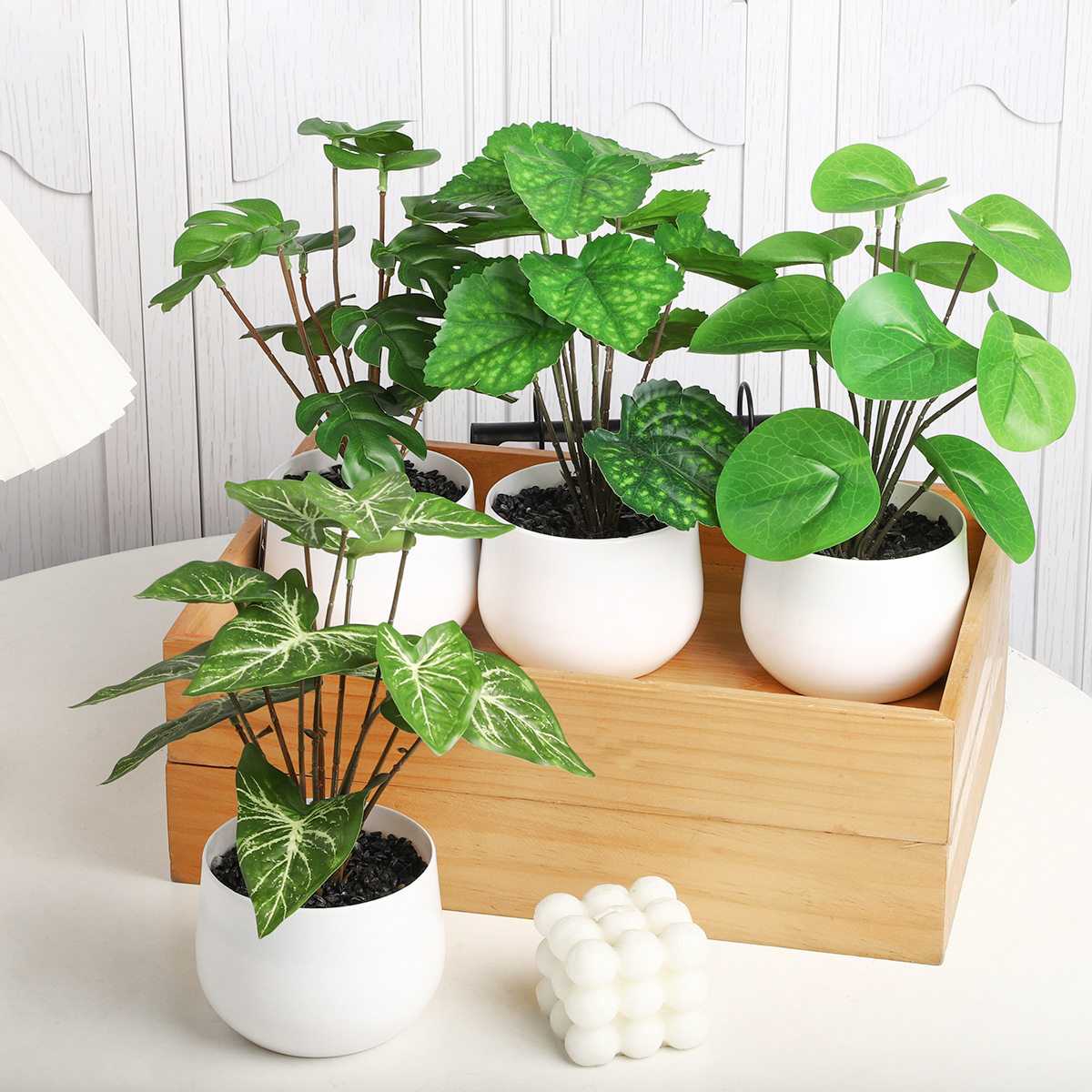 仿瓷盆绿植花卉盆栽小清新装饰品摆件客厅玄关桌面假花家居摆设