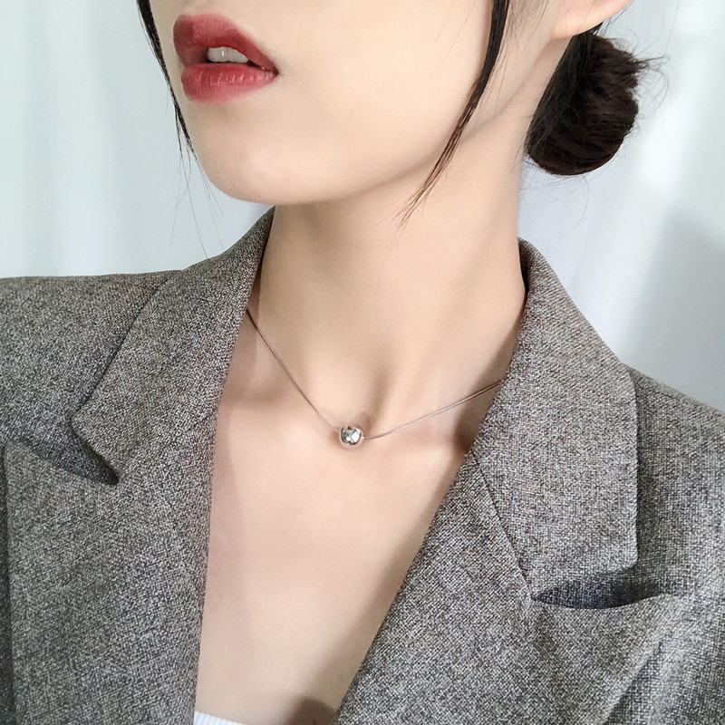 South Korean version of the S925 Sterling Silver Necklace Simplicity Versatile Drop Pellet Geometry Pendant have cash less than that is registered in the accounts clavicle giftin the Accessories/Fashion Jewelry, Necklace  category - from Buy2taobao.com to provide professional Taobao agent buy service