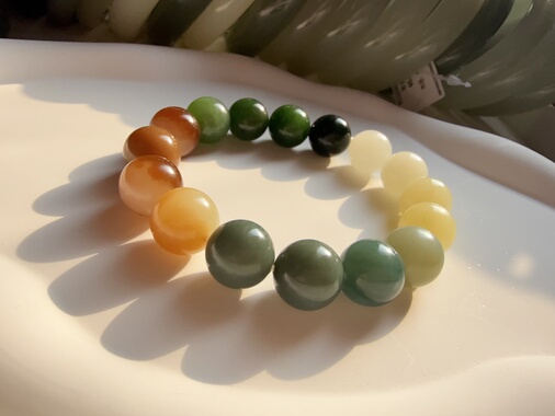 和田玉多宝手串14mm新疆料和田玉手串手链