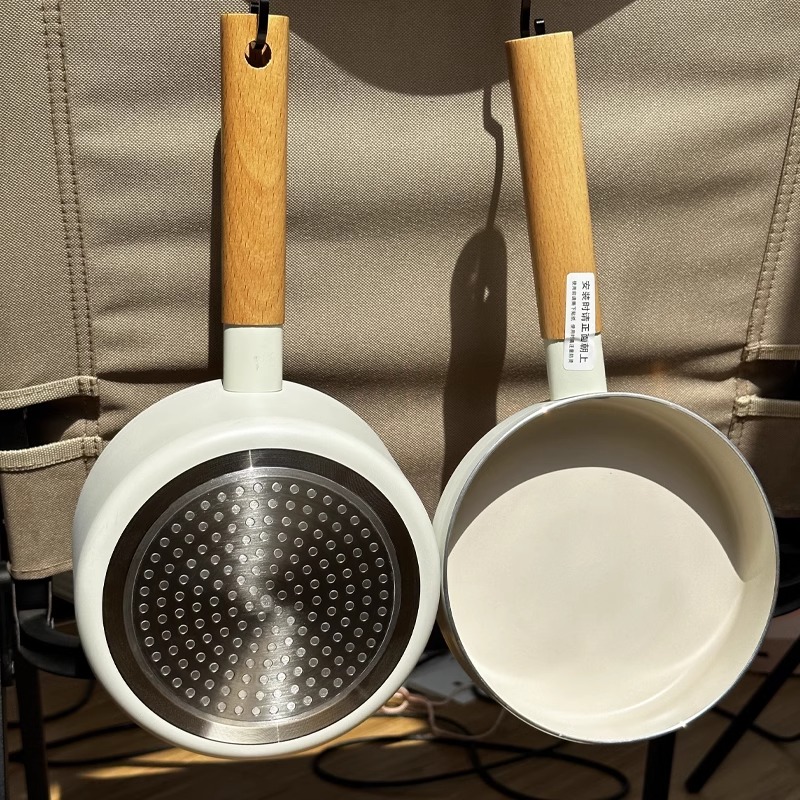 白色不粘锅煮面锅小奶锅汤锅热牛奶小锅煮泡面电磁炉燃气辅食锅