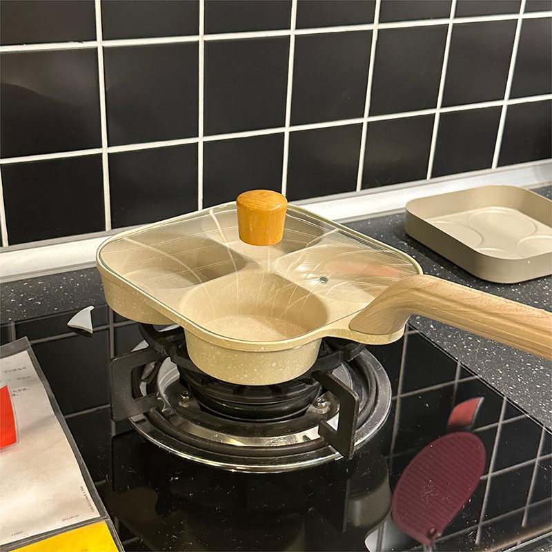 鸡蛋汉堡锅专用四孔煎锅不粘锅神器家用加深肉蛋堡早餐锅煎蛋锅